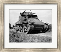 Framed 1940s World War Ii Era Us Army Tank