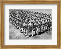 Framed 1940s Ranks And Files Rows Of World War Two