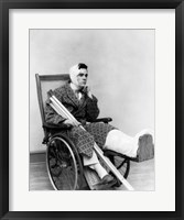 Framed 1930s Man In Wheelchair