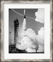 Framed 1960s Missile Taking Off From Launch Pad