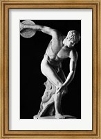 Framed Classical Nude Figure Discus Thrower
