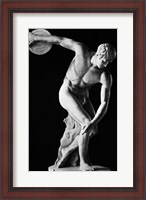Framed Classical Nude Figure Discus Thrower