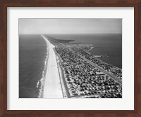Framed 1970s 1980s Aerial Of Jersey Shore