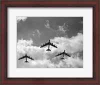 Framed 1950s Three B-52 Stratofortress Bomber Airplanes