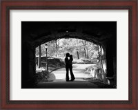 Framed 1960s Silhouette Of Young Couple