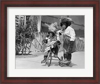 Framed 1930s Chimpanzees Wearing Hats?