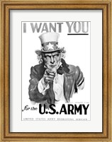 Framed 1910s World War One I Want You Uncle Sam