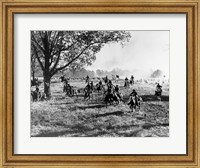 Framed Army Regiment Cavalry Coming To Rescue