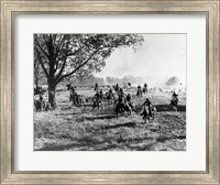 Framed Army Regiment Cavalry Coming To Rescue