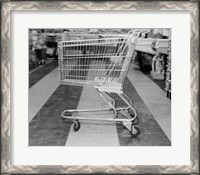 Framed 1960s Empty Shopping Cart