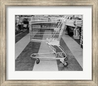 Framed 1960s Empty Shopping Cart
