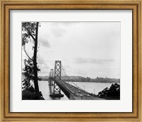 Framed 1950s Oakland Bay Bridge San Francisco California