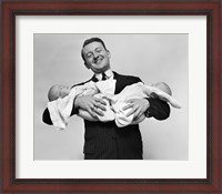 Framed 1930s Proud Father Smiling