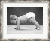 Framed 1950s Baby Girl Push Up
