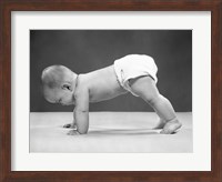 Framed 1950s Baby Girl Push Up