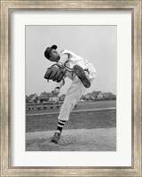 Framed 1950s Teen In Baseball Uniform