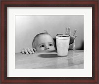 Framed 1950s Toddler Reaching Up