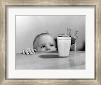 Framed 1950s Toddler Reaching Up