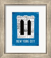 Framed 'Iconic NYC V' border=