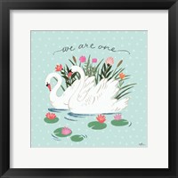 Swan Lake III Mint Framed Print