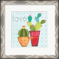 Framed 'Southwest Cactus III' border=