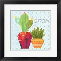 Framed 'Southwest Cactus II' border=