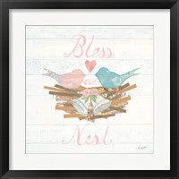 Framed 'Lovebirds III' border=