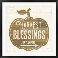 Framed Harvest Blessings Just Ahead