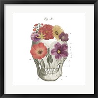 Framed Floral Skull II