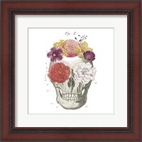 Framed Floral Skull I