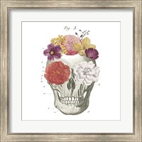 Framed Floral Skull I