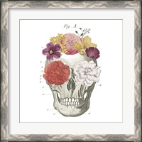 Framed 'Floral Skull I' border=