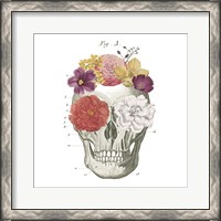 Framed Floral Skull I