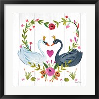 Framed Swan Love III