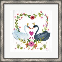 Framed Swan Love III