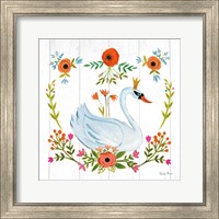 Framed Swan Love I