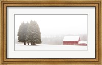 Framed Winter Farm