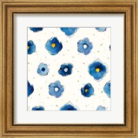 Framed Independent Blooms Blue Pattern V Crop