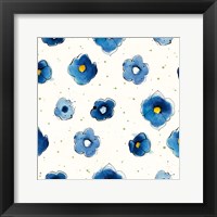 Framed Independent Blooms Blue Pattern V Crop