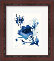 Framed 'Independent Blooms Blue II' border=