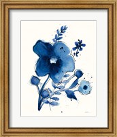 Framed Independent Blooms Blue I
