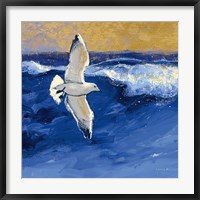 Framed Seagulls with Gold Sky II