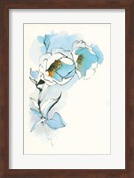 Framed Carols Roses II Blue