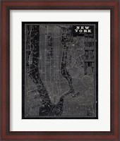 Framed Blueprint Map New York