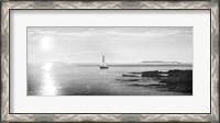 Framed Evening Sail Black and White