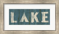 Framed Lake Lodge V Blue
