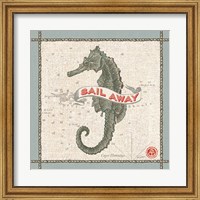 Framed Drift Away Seahorse