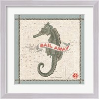 Framed Drift Away Seahorse