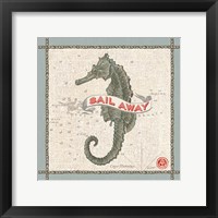 Framed Drift Away Seahorse