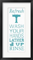 Hand Towel Sink Framed Print